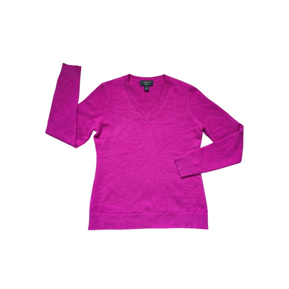 Charter Club Luxury Cashmere Sweater Womens PP(S) Fuchsia Preppy Barbiecore